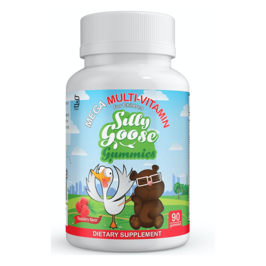 Silly Goose Gummies - Mega Multi-Vitamin for Children Raspberry Flavor (90)